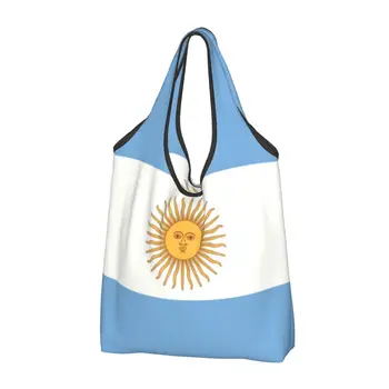 Сумка-тоут с милым принтом Флага Аргентины, переносная сумка для покупок через плечо