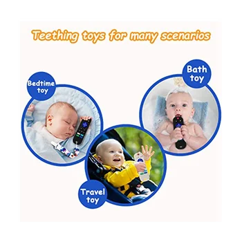 Мягкие силиконовые игрушки для прорезывания зубов для малышей, игрушки для прорезывания зубов для младенцев 6-12 месяцев, жевательные игрушки для коренных зубов 2шт