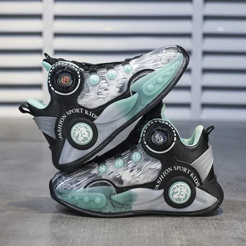 Новая сетчатая дышащая детская обувь 2023, кроссовки для бега для мальчиков, детские кроссовки для фитнеса, баскетбольная детская обувь для мальчиков