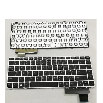 Английская клавиатура для ноутбука HP EliteBook Folio 9470M 9470 9480 9480M 702843-001 US Замена клавиатуры серебристого цвета Без подсветки