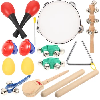 Orff Instrument Музыкальные Инструменты Для детей 5-9 лет Бубен, Перкуссия, Детские Деревянные игрушки Для малышей 1-3 лет