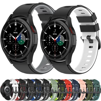 ремешок 20 мм для Samsung Galaxy Watch5 pro/watch3 Спортивный силиконовый браслет 41 мм для Galaxy Watch 4 классический сменный ремешок для часов