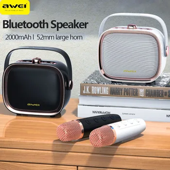 Awei Y889 Портативный Беспроводной динамик Bluetooth 5,0 1800 мАч с микрофоном Динамики Мини Звуковая коробка