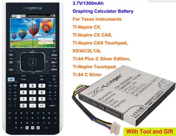 Аккумулятор для калькулятора OrangeYu 1300 мАч для Texas Instruments TI-Nspire CX, Сенсорной панели TI-Nspire, серебристого цвета TI-84 C, TI-Nspire CX CAS