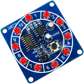 10шт Круглый Электронный Lucky Rotary Suite CD4017 Транзистор NE555 Self DIY LED Light Kit Производство Деталей и Компонентов Дизайн