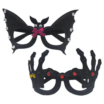 Черные креативные страшные очки на Хэллоуин, солнцезащитные очки с когтями Демона, солнцезащитные очки Летучей Мыши, солнцезащитные очки для детей, реквизит для фотосессии на Хэллоуин, сделай сам