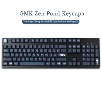 144 Клавиши GMK Zen Pond Keycaps Cherry Profile Сублимация красителя PBT Механическая клавиатура Keycap Koi полный комплект для MX Switch