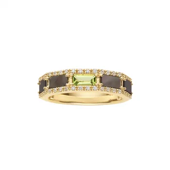 Натуральное прямоугольное кольцо Light Luxury Ring женское
