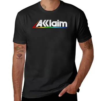 Футболка с логотипом олдскульной видеоигры New Acclaim, футболки оверсайз, футболки на заказ, корейские модные мужские футболки с графическим рисунком, упаковка