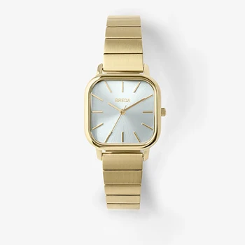 Ограниченная серия женских квадратных часов Bredan, нишевые роскошные кварцевые часы, стальной ремешок, модные, простые и водонепроницаемые