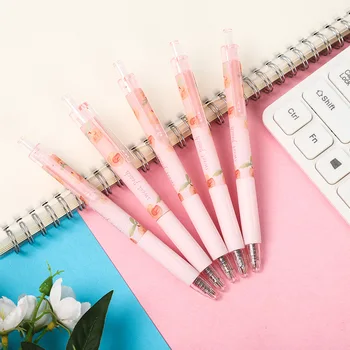 Симпатичная розово-персиковая ручка, нейтральная ручка для канцелярских принадлежностей для студентов