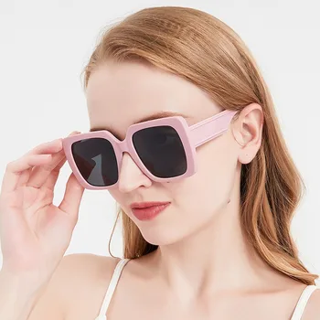 Европейские солнцезащитные очки в большой квадратной оправе, Корейская версия, модные простые солнцезащитные очки, индивидуальность, уличный снимок, винтажные солнцезащитные очки