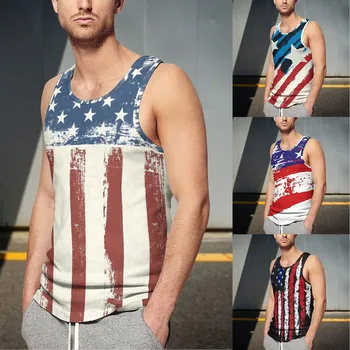 Шерстяная рубашка с длинным рукавом Для мужчин, мужская летняя футболка с Днем независимости, американский флаг, цифровые 3D мужские однотонные футболки, мужская футболка свободного кроя