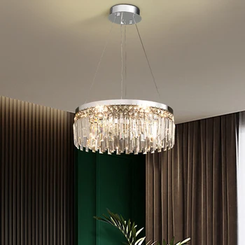 Декор комнаты Светодиодная художественная люстра Подвесной светильник Современный Роскошный Хрустальный домашний светильник для помещений