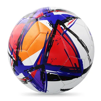 Футбольный мяч из полиуретана / ПВХ Стандартного размера Для 5 взрослых, тренировочный мяч для игры в помещении и на открытом воздухе, Износостойкий мяч, сшитый машинным способом