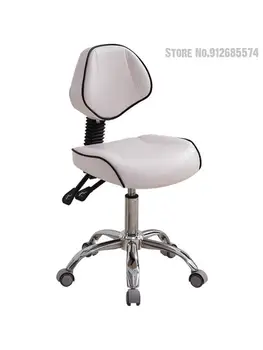 Вращающийся большой рабочий стул со спинкой, кресло мастера, кресло врача, кресло медсестры, парикмахерское кресло, седло, бесшумный шкив
