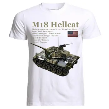 JHPKJM18 Hellkat Танк Panzer Armure WW2 Армейская война США Футболка Мужская из 100% Хлопка Повседневные футболки Свободный Топ Новый