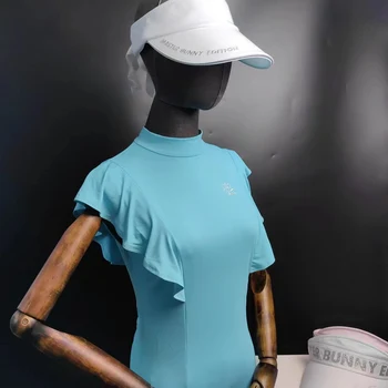 Летняя женская одежда для гольфа, рубашка без рукавов, облегающая спортивная одежда с высокой эластичностью
