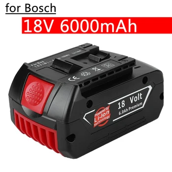 Для Bosch 18V Аккумулятор 6.0Ач Литий-ионный Электроинструмент Аккумуляторная Батарея Электродрель Подходит Для моделей BAT609, BAT618, BAT610