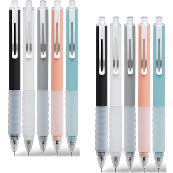 Шариковые ручки со средней точкой 0,5 мм, черная чернильная рабочая ручка с супер мягким захватом, гелевая ручка для мужчин и женщин, выдвижные офисные ручки