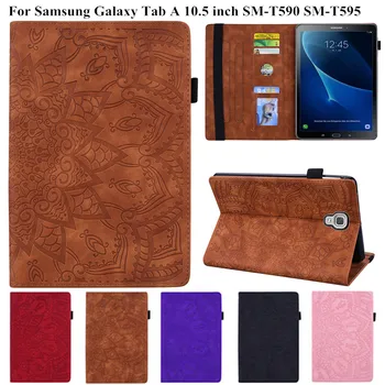 Чехол с 3D цветочным тиснением для Samsung Galaxy Tab A 10.5 2018 SM-T590 T595 T597 Чехол для планшета Samsung Galaxy Tab A 10 5 Case