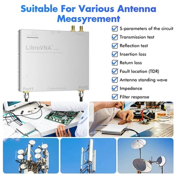 Многофункциональный сетевой Анализатор Спектра 3-В-1 Генератор сигналов Libre VNA 2.0 Частотный анализатор Тестер 100 кГц-6 ГГц 6-слойная печатная плата