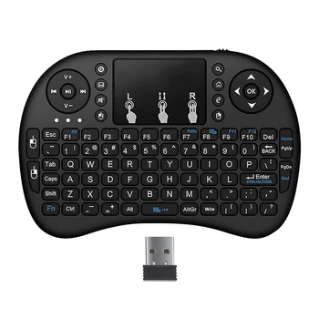 Беспроводная клавиатура I8 2.4G Air Mouse Пульт дистанционного управления с тачпадом АнглийскийРусский Французский Испанский для Android TV Box ПК Ноутбук