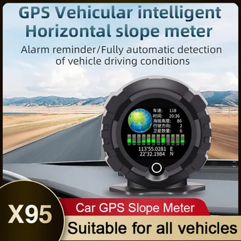Автомобильный GPS-инклинометр X95 4x4, интеллектуальный измеритель уклона, Спутниковая высота для бездорожья, обеспечивающая угол наклона, Многофункциональный измеритель скорости автомобиля
