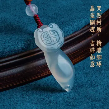 Китайская простая цепочка для мобильного телефона с агатом Ruyi, нефритовая подвеска, маленькое кольцо, брелок для ключей от автомобиля, подарки для мужчин и женщин