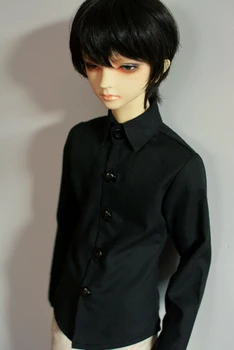 D01-P577 Кукла одежда ручной работы 1/4 1/3 дядя MSD SSDF SD Аксессуары для куклы Черная рубашка 1шт