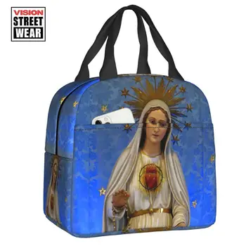 Женская термоизолированная сумка для ланча от Девы Марии Гваделупской, Мексиканский католический святой, Многоразовый контейнер для ланча, Многофункциональная коробка для еды