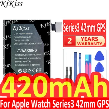 KiKiss Series3 S 3 42-мм GPS аккумулятор емкостью 420 мАч для Apple Watch Series 3 S3 42-мм GPS аккумуляторы + бесплатные инструменты