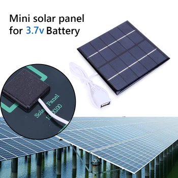 Зарядное устройство для солнечной панели мощностью 5 Вт, USB-выход, поликристаллические наружные солнечные панели, мобильный источник питания, легкий для зарядных устройств 3,7 батареи