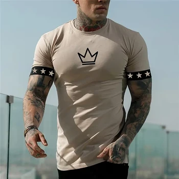Винтажная мужская футболка С 3D принтом King Print, Футболка с коротким рукавом, Рубашка Оверсайз, Топ, футболка, Мужская одежда, Уличная одежда в стиле Панк