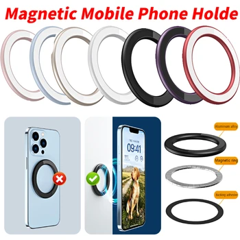 Держатель магнитного кольца для iPhone 14 13 12 Настенный держатель мобильного телефона на магните Магнитный для автомобильного телефона MagSafe Подставка для наклеек