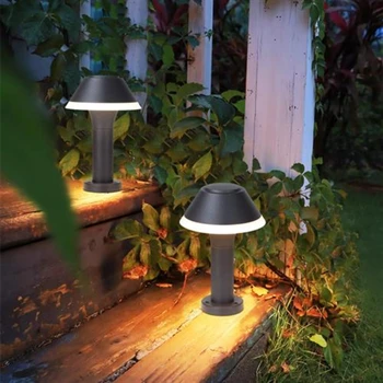 Уличная водонепроницаемая светодиодная лампа для газона, садовый светильник для виллы во внутреннем дворе, садовая лампа для газона с включенным питанием, Садовые ландшафтные светильники для внутреннего дворика