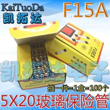 KaiTuoDa 100 ШТ Высококачественная Стеклянная трубка Страховка 5*20 мм Предохранитель 15a 250V