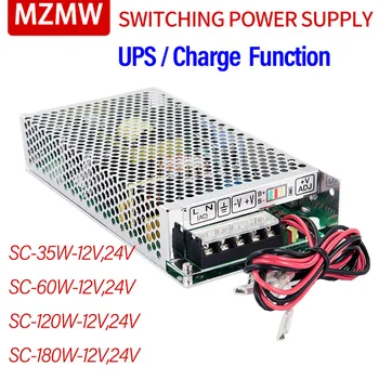 MZMW ИБП/функция зарядки Импульсный Источник питания SC-35W 60W 120W 180W 12V 24V Монитор 110/220 В AC/DC Зарядное устройство SC-120-12V
