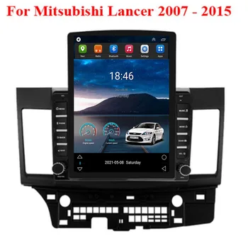 Тесла Стиль Android 12 8 + 128 Г Авто Радио Мультимедийный Видеоплеер Интеллектуальная Система для Mitsubishi Lancer 10 CY 2007-2012