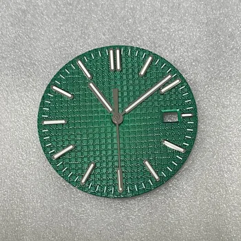 31,8 мм Зеленый циферблат + набор стрелок для часов Зеленые светящиеся аксессуары для дооснащения мужских часов для механизма NH35