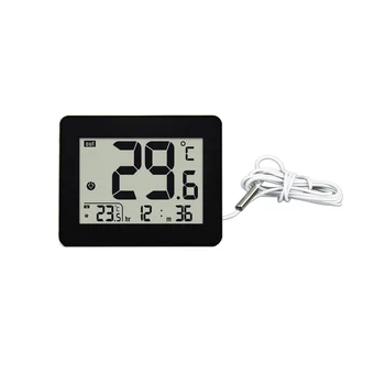 Цифровой двойной термометр Наружный внутренний термометр для детской комнаты пожилых людей Электронный регулятор температуры черный