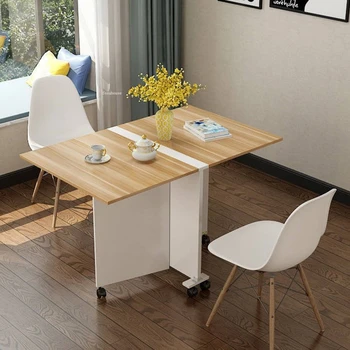 Ультратонкие Кухонные обеденные столы Мебель для дома Съемный складной стол для маленькой квартиры Простые прямоугольные телескопические столы