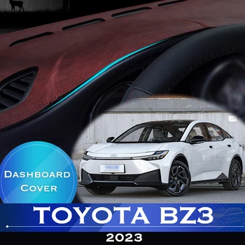 Для Toyota BZ3 2023 Приборная панель автомобиля Избегайте подсветки приборной платформы, крышка стола, кожаный противоскользящий коврик для приборной панели, Аксессуары