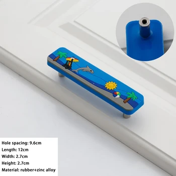 Резиновая противоударная детская ручка с мультяшным рисунком, Детская ручка ящика дверцы шкафа в комнате