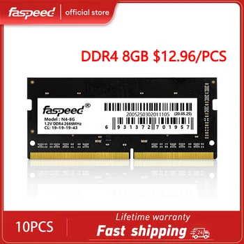 Faspeed DDR4 2666 МГц 8 ГБ 16 ГБ Оперативной Памяти Повышенная Производительность DDR3 1600 МГц 4 ГБ 1.35 В DIMM Ноутбук Ноутбук Для Intel AMD