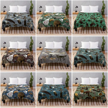 Накройте одеяла Покрывало для дивана коралинное флисовое одеяло охлаждающее одеяло изготовленные на заказ декоративные постельные одеяла животное милая кавайная собака