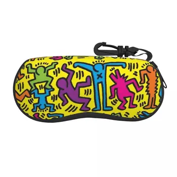 Защитные чехлы для очков в виде ракушки от телевизора Haring, классный футляр для солнцезащитных очков, сумка для очков в стиле рэп-поп-арта с граффити.