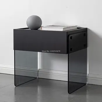 Съемный домашний акриловый минималистичный прикроватный столик с усовершенствованным мягким декором, креативный съемный прикроватный шкафчик Ins Locker
