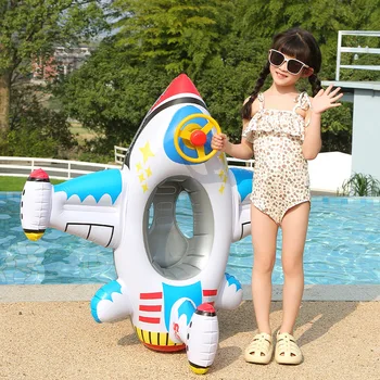 Детское кольцо для плавания, надувная игрушка в форме самолета, Круг для плавания, сиденье, Поплавок, Бассейн, Пляж, Летняя Водная игрушка для малышей