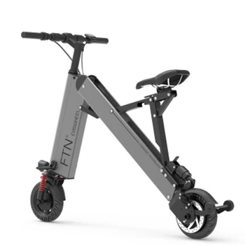 8-дюймовый Мини-складной электрический велосипед для взрослых со сверхлегкой портативной литиевой батареей из алюминиевого сплава E Bike